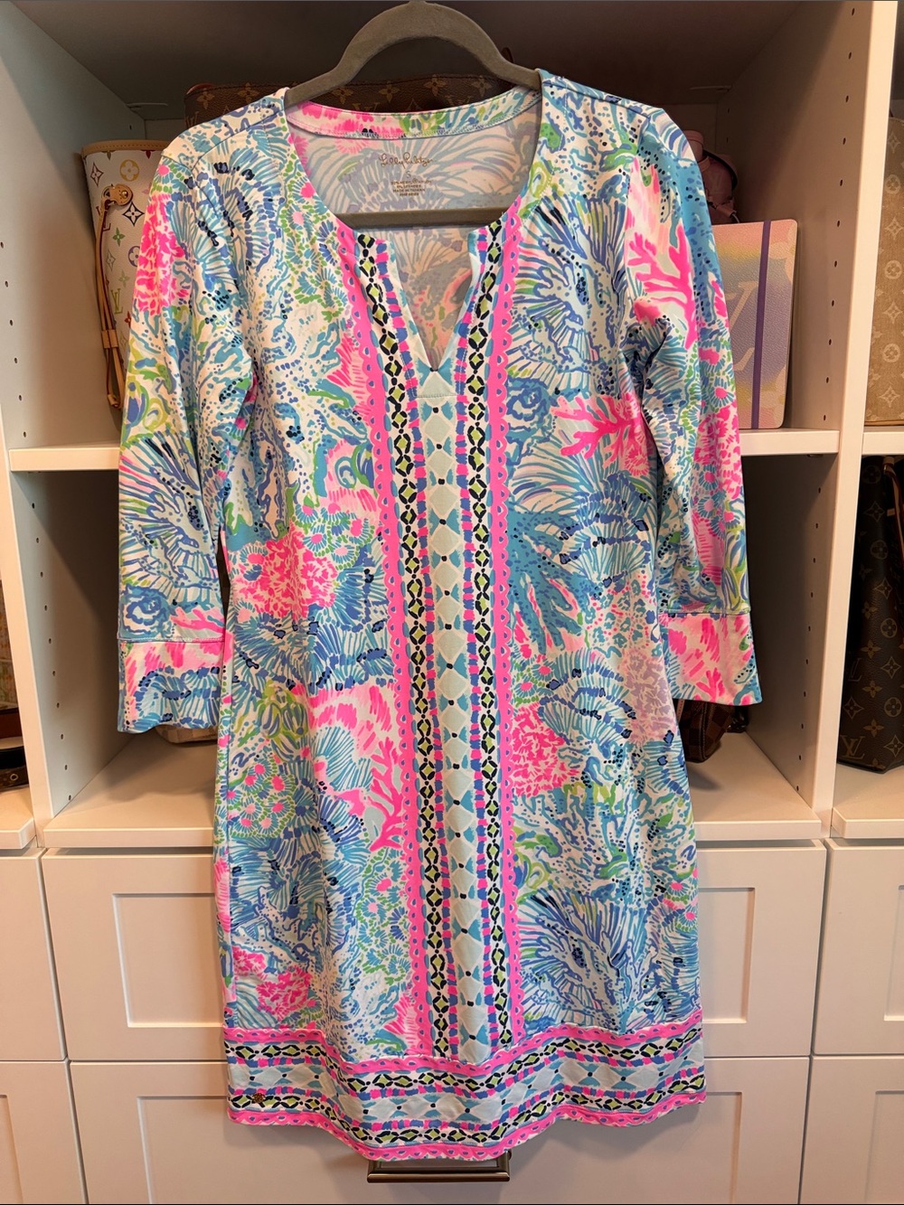 🌊 EUC RARE Lilly Pulitzer Nadine UPF 50+ ChillyLilly Dress Sink or Swim S